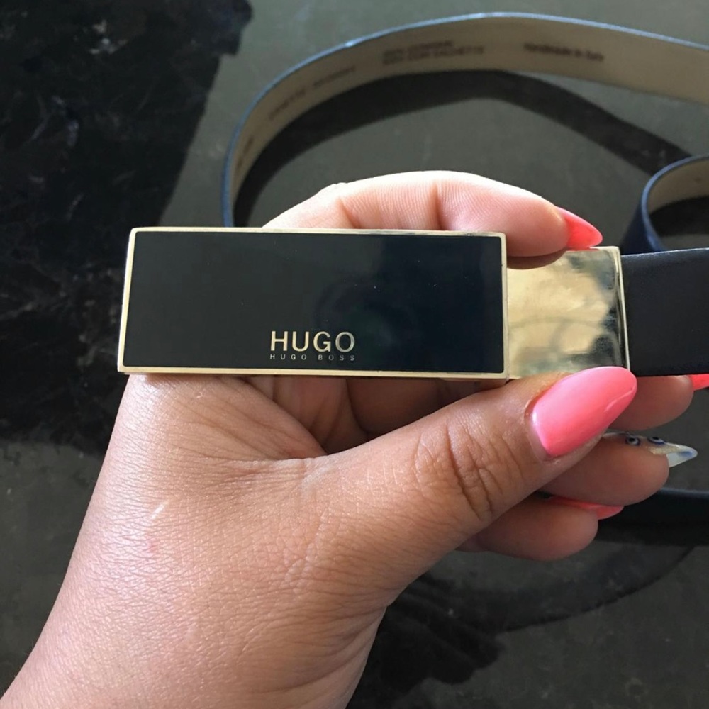 Hugo boss - navy blue belt